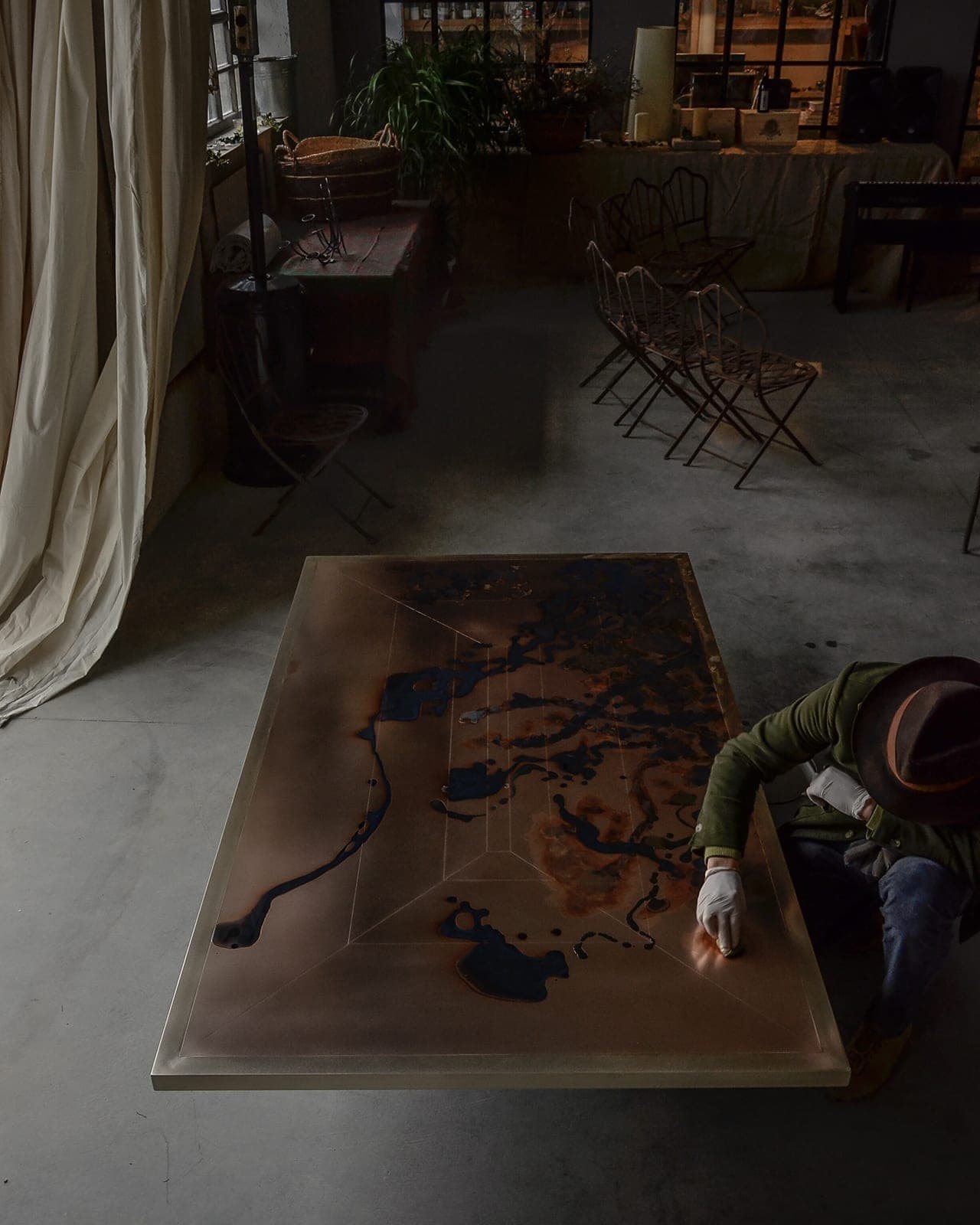 La Tabaccaia, the estate's design wing, where the on-site workshop draws and builds the furniture for the castle.